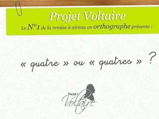 « quatre » ou « quatres » ?