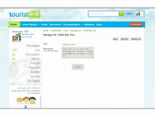 Marketing with Lists on Touristlink