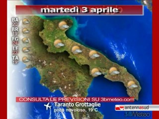 Previsioni del tempo, martedì 3 aprile