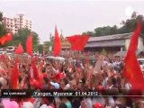 Aung San Suu Kyi supporters celebrate... - no comment