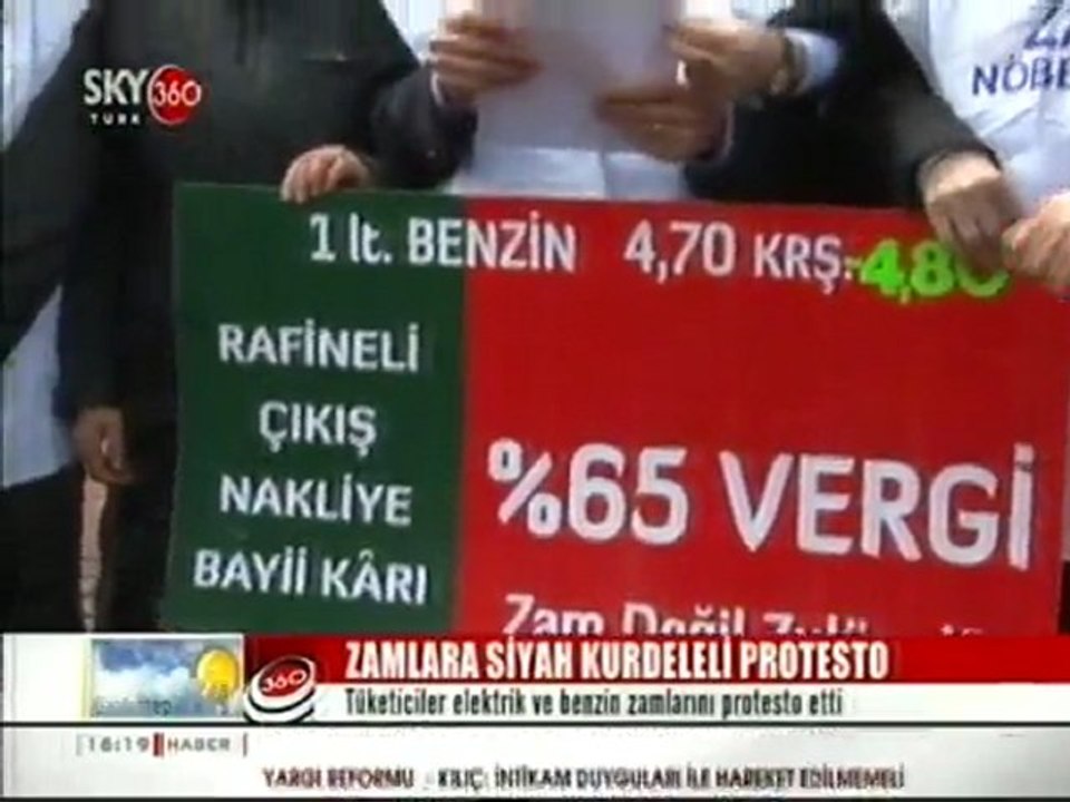 Zamlara Siyah Kurdeleli Protesto