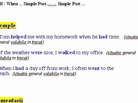 Conditional real in trecut in engleza