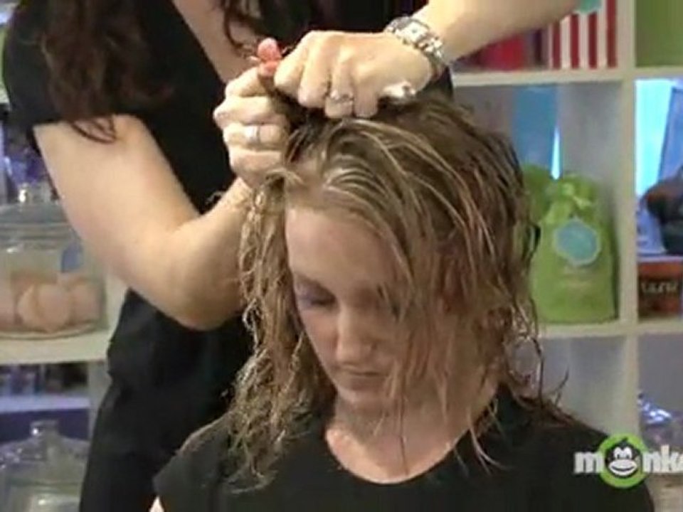 Adding Product to Curly Hair