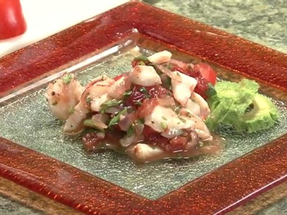 Scallop Recipe - Plating the South of the Border Scallop Ceviche