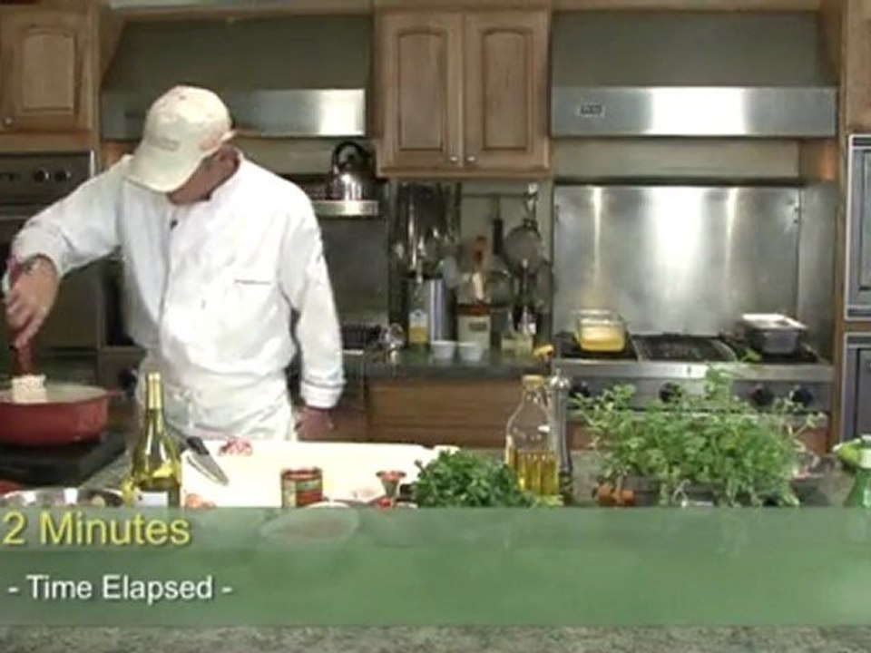 Cook Clams with Spicy Tomato Garlic Sauce - Preparing the Sauce