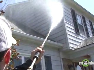 Pressure Washing - First Rinse of the House