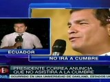 Ecuador oficializa que no asistirá a Cumbre de las Américas