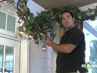 Installing Lights to the Grapevine Garland