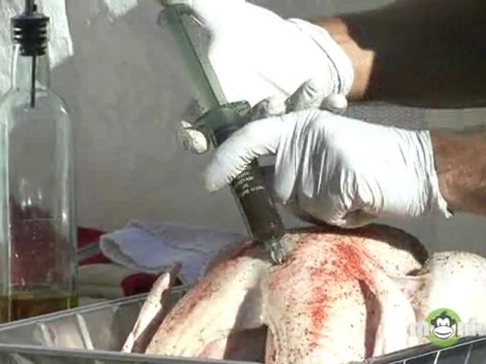 Preparing a Turkey for Deep Frying