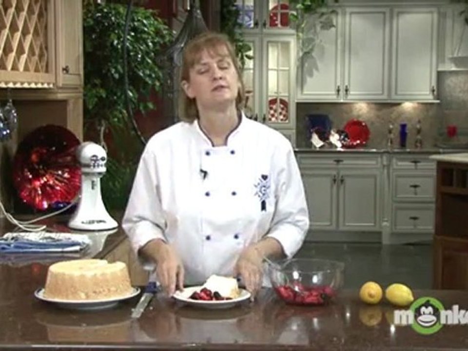Lemon Angel Food Cake - Baking and Plating the Cake