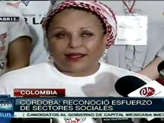 Córdoba agradece esfuerzo de todas las partes