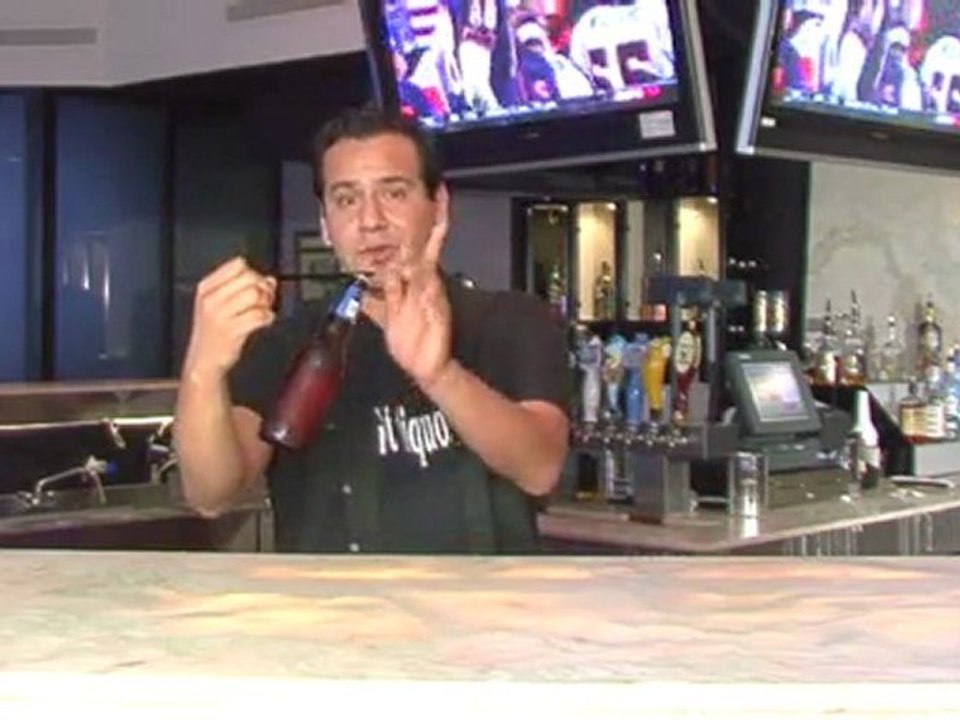 Flair Bartending - Hanging Beer Opening Trick