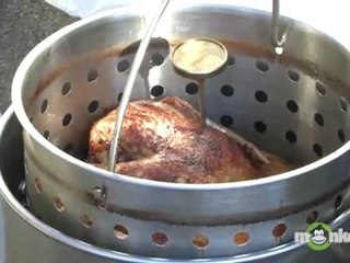 Removing Turkey from a Deep Fryer