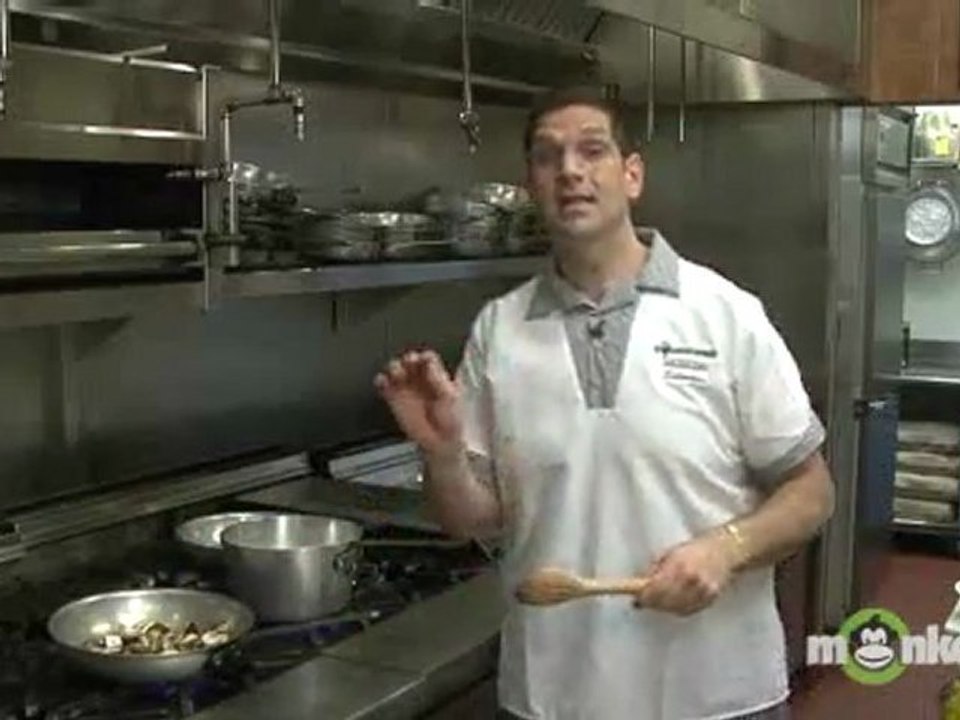 Browning the Mushrooms for Risotto