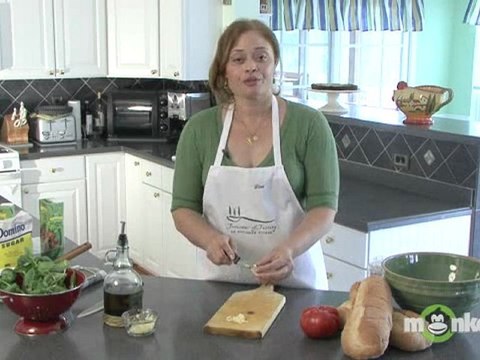 Italian Recipes - Cutting the Garlic for Papa al Pomodoro