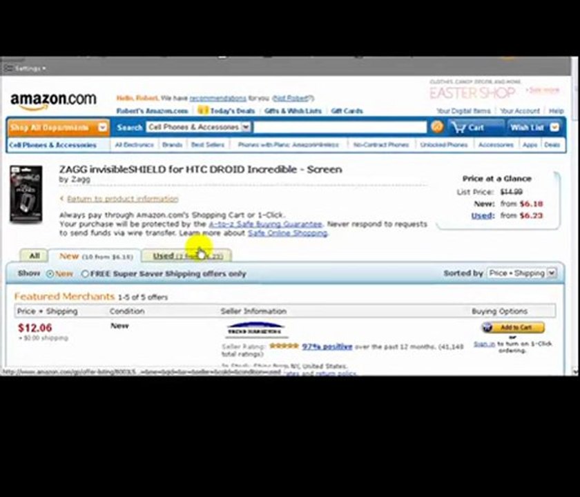 Zagg HTC Droid Incredible Screen Protector