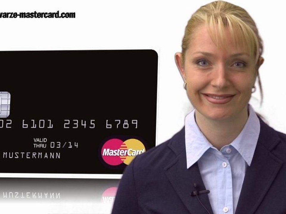 Kreditkarte als schwarze Mastercard
