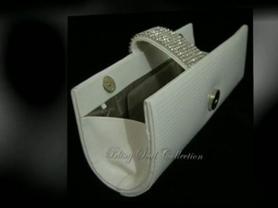 White Beauty Bridal Crystal Clutch Bag | Bridesmaid Purses from Crystal Purse Shop