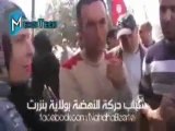 في تظاهرة التبرع لجرحى الثورة التونسية ببنزرت التي اقيمت يوم الأحد 1 آفريل 2012 استمعوا لمعانات جرحى الثورة