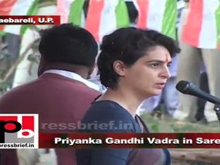 Priyanka Gandhi Vadra in Sareni (Raebareli) Right to vote is the strength of democracy