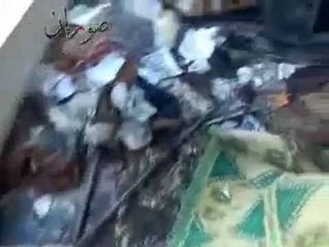فري برس ريف حماه المحتل مدينة صوران آثار المداهمة 2 4 2012