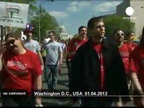 Million Mustache March hits Washington DC - no comment