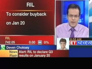 RIL to consider shares buyback after Q3 results on Jan 20