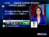 Oil India Oct-Dec subsidy at Rs 1850 cr Vs Rs 560 cr