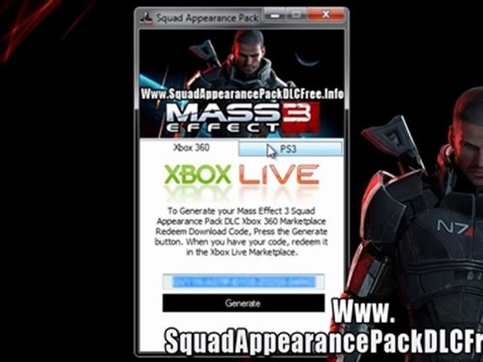 Get Free Mass Effect 3 Squad Appearance Pack DLC Code - Tutorial