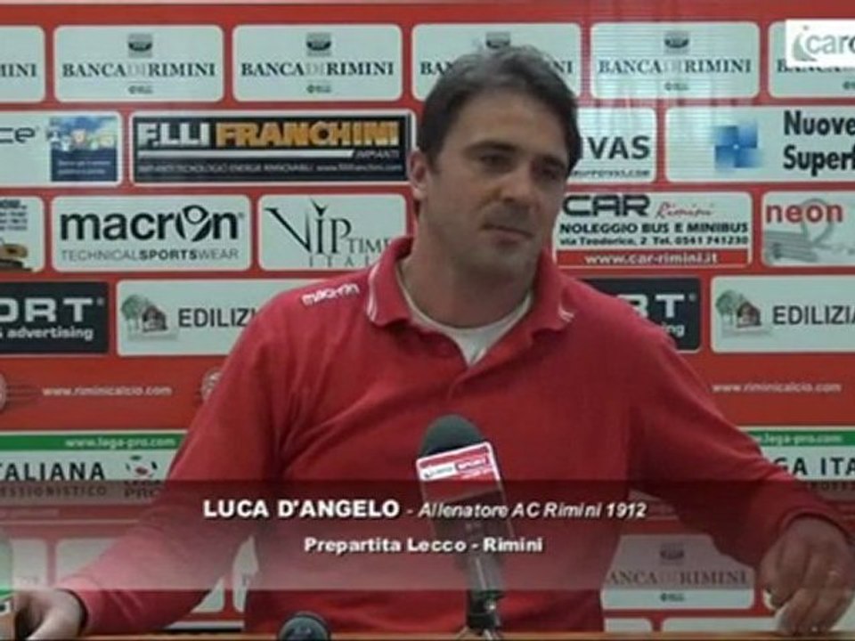 Icaro Sport. Lecco-Rimini, il pregara di D'Angelo