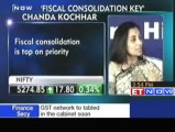 Chanda Kochhar of ICICI Bank to ETNOW : Fiscal consolidation is on top priority