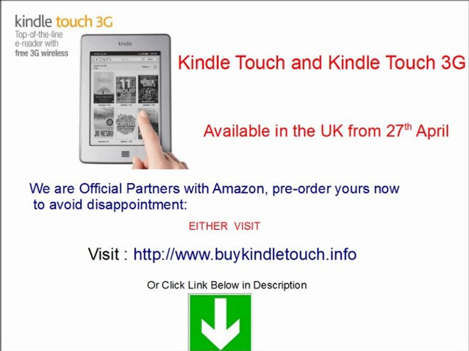 Pre-Order Kindle Touch UK