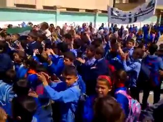 فري برس ريف حمــاة المحتل  كفر زيتا مظاهرة طلابية حاشدة 2012 4 3