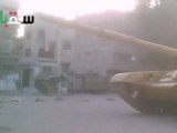 فري برس ريف دمشق  سقبا الدبابات بالمدينة بعد خطة عنان3 4 2012 3 4 2012 ج4
