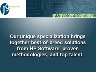 Quality HP Sitescope Monitoring Service