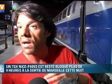 Un TGV Nice-Paris bloqué 9 heures près Marseille