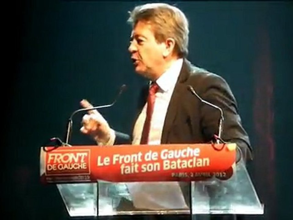 Le Front de Gauche fait son Bataclan avec le discours Jean Luc Mélenchon