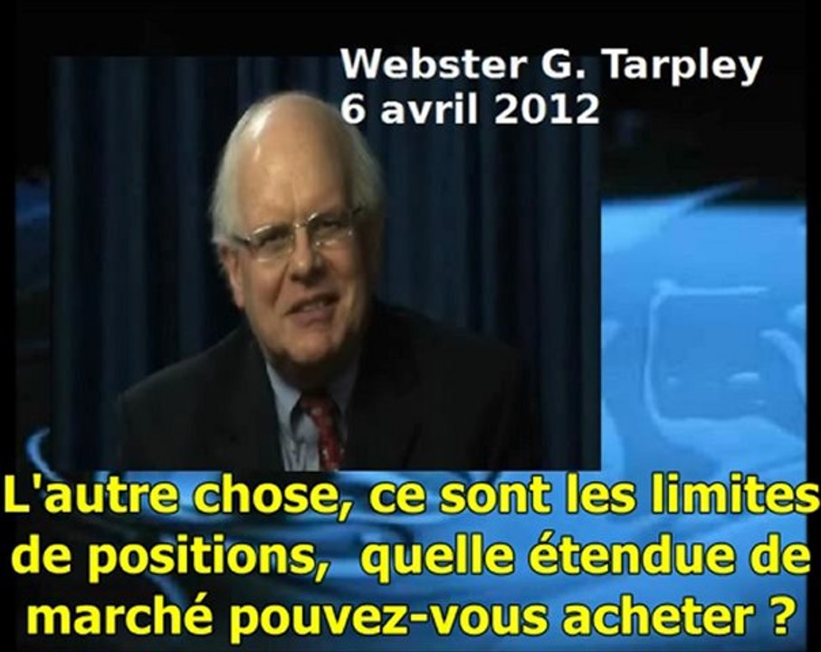 Webster Tarpley, diviser par deux le prix du baril S/T
