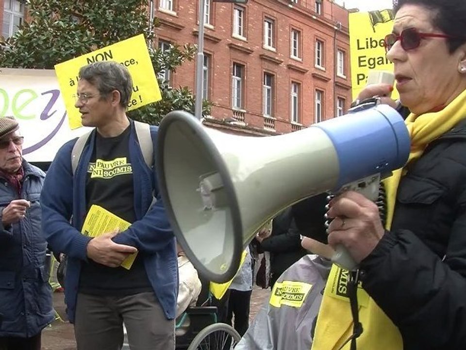 Régis Godec à la manifestation Ni pauvre Ni soumis Toulouse