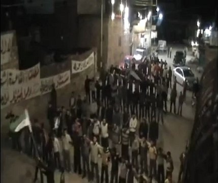 فري برس حلب عندان مظاهرة مسائية رغم التهديدات بالاقتحام 4 4 2012