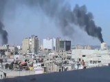 فري برس حمص قصف مستمر على أحياء جورة الشياح والقرابيص وتصاعد الدخان الكثيف من المنازل 4 4 2012