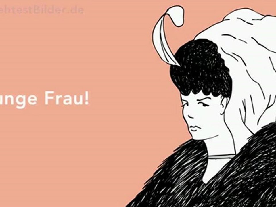 Optische Täuschung: alte oder junge Frau?