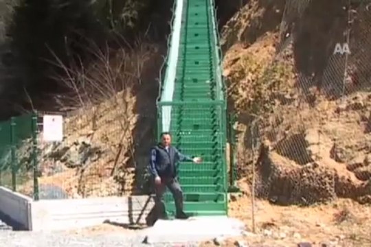 Ormana demir köprü