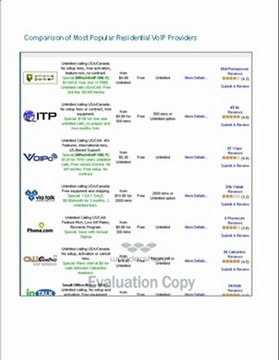 WhichVoip Introductory Guide To VoIP - Residential VoIP Providers Comparison