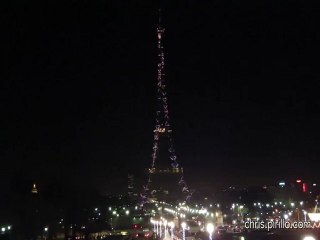 The Eiffel Tower at Night in Paris, France