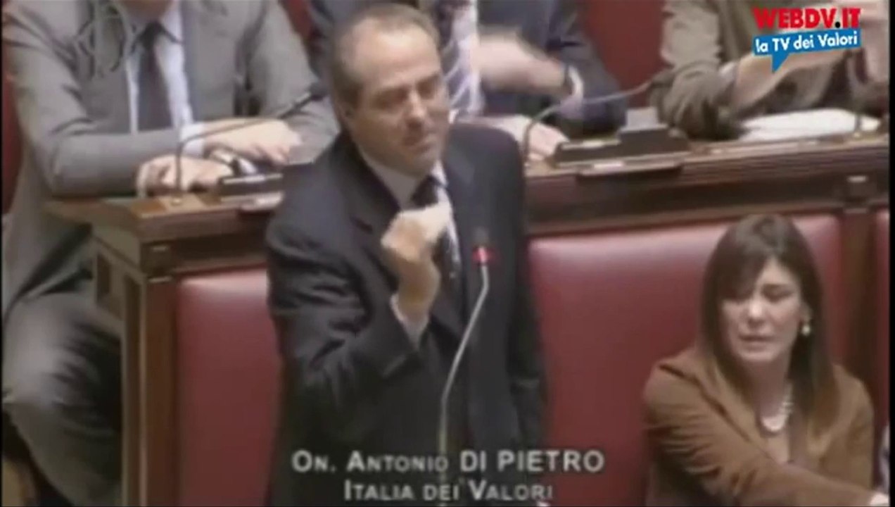 Di Pietro - Monti latitante fa il male dell'Italia - Ladri di Stato (04.04.12)