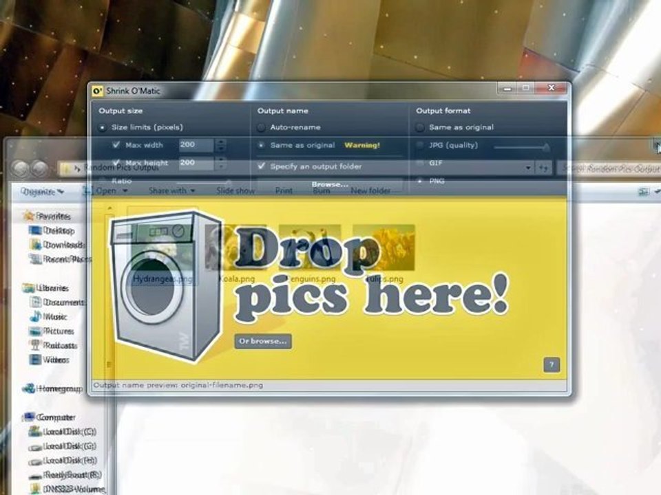 Resize Photos with Shrink O'Matic