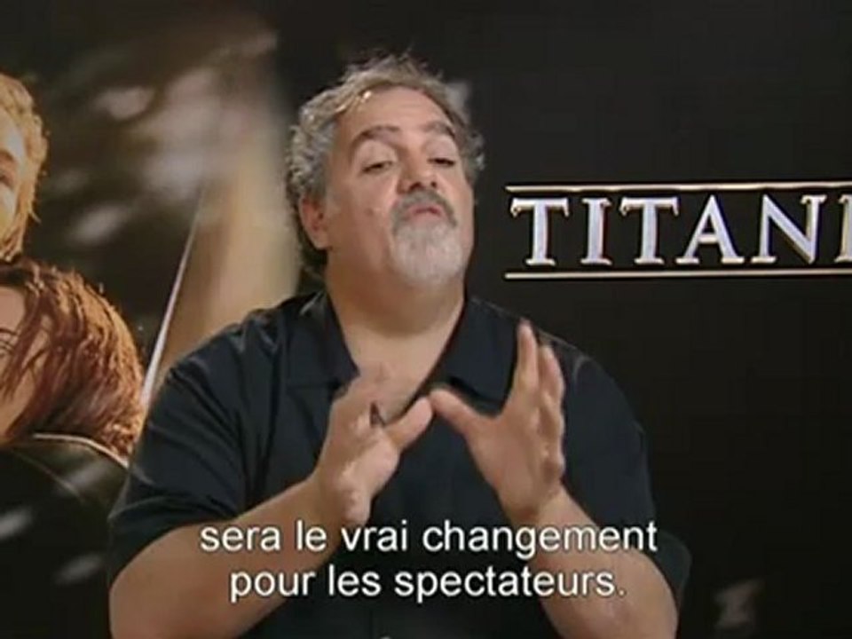 Cinéma : Titanic. Interview de John Landau. Le film n'a pas été modifié mais par la 3D les spectateurs vont avoir l'impression de découvrir un nouveau film.
