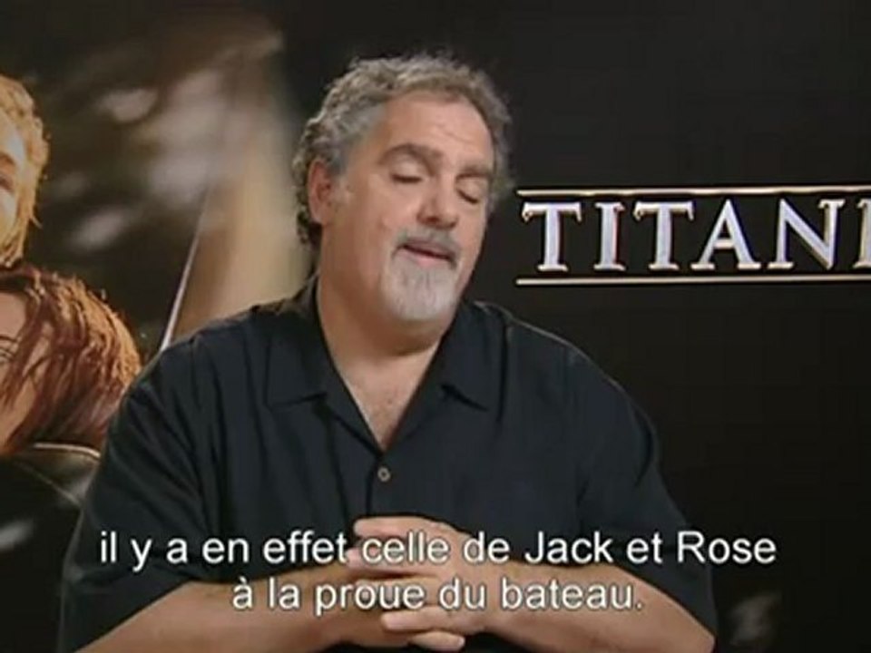 Cinéma : Titanic. Interview de John Landau. Les retours sur l'utilisation de la 3D sur le film Titanic.