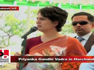 Priyanka Gandhi in Harchandpur (Raebareli) warns the people against divisive politics in UP